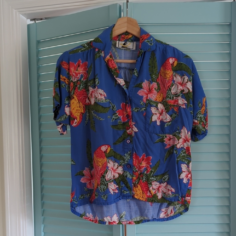 Vintage Otaheite Honolulu Cropped Hawaiian Shirt